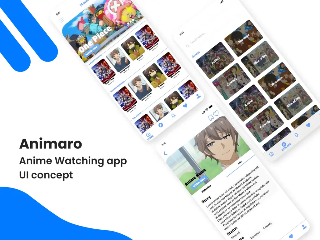 Antarmuka platform streaming anime dengan tampilan yang mudah digunakan