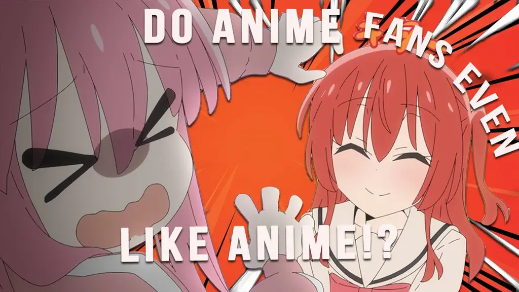 Bersama Teman-Teman Pecinta Anime Gambar sekelompok penggemar anime yang gembira sedang menonton anime bersama.