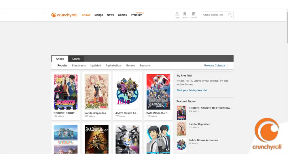 Perbandingan berbagai platform streaming anime