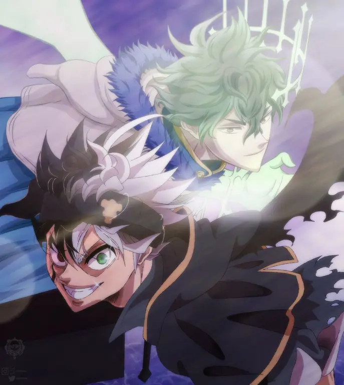 Asta dan Yuno, Dua Saingan yang Kuat Gambar Asta dan Yuno dari Black Clover